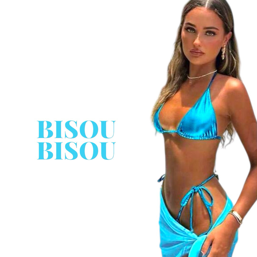 Bikini complet Bleu turquoise Bisou Bisou 🦋