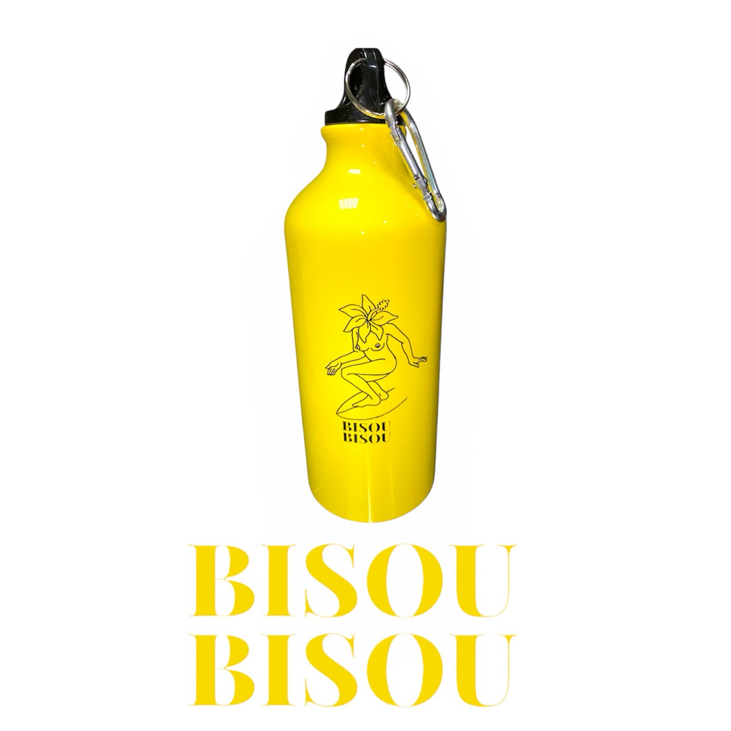 Gourde en acier inoxydable Bisou Bisou - Jaune 🌞