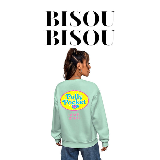 Sweat vert Polly Pocket Bisou Bisou
