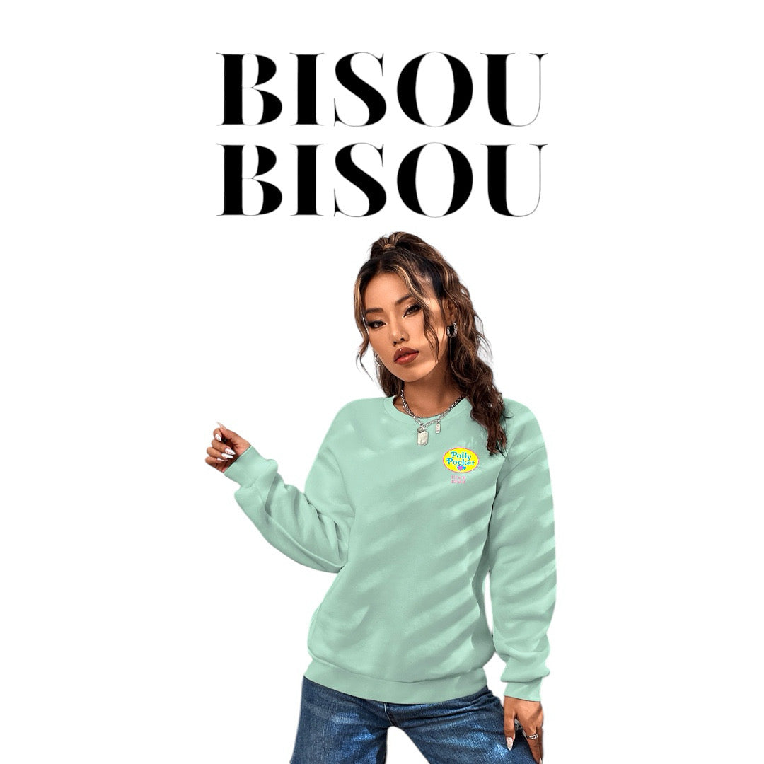 Sweat vert Polly Pocket Bisou Bisou