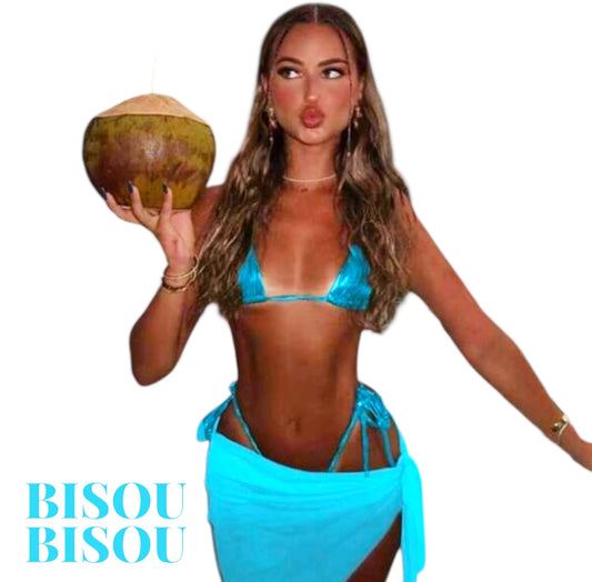 Bikini complet Bleu turquoise Bisou Bisou 🦋